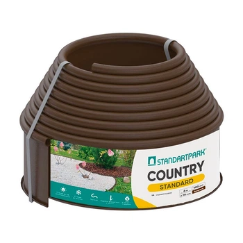 Бордюр газонный Country Standard H100 82952-6-BN 6 м коричневый