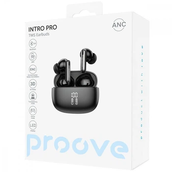 Беспроводные наушники Proove Intro Pro TWS with ANC (APP) obsidian black