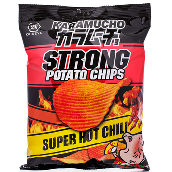Чипсы Koikeya Kara Mucho Strong Hot Chilli острые со вкусом чили 60 г
