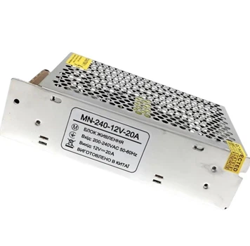 Универсальный импульсный источник питания 240W 12V 20A 163×98×42 мм с входным диапазоном 90–265V и длительным сроком службы