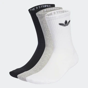 Три пары носков Trefoil Cushion Crew adidas IJ5614 (46-48) белый (4066759849181)