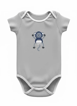 Детское боди ZEYNO&MEMO organic cotton wear 80 см Серый (0650)