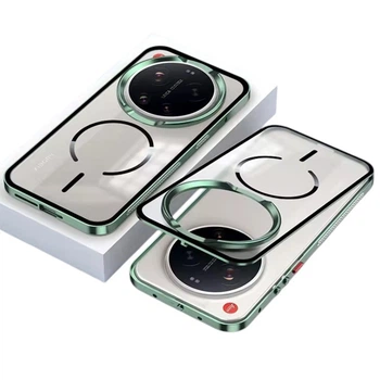 Чехол Metal Glass Air Ring для Xiaomi 17 Ultra green