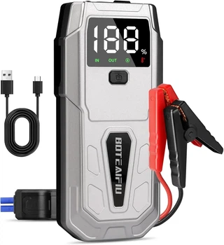 Пусковое устройство BOTEAIFIU 5000A Peak 12V 21800 mAh Бустер для авто с функцией Power Bank + фонарь