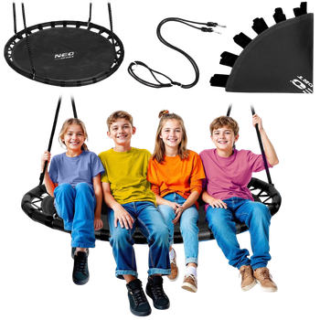 Huśtawka Neo-Sport Bocianie gniazdo 110220 120 cm Czarna (5903890627096)
