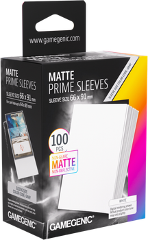 Протектори для карт Gamegenic Matte Prime 66 x 91 мм Білі 100 шт. (4251715419533)