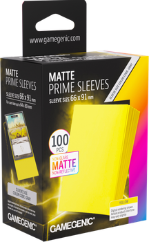 Протектори для карт Gamegenic Matte Prime 66 x 91 мм Жовті 100 шт. (4251715419557)