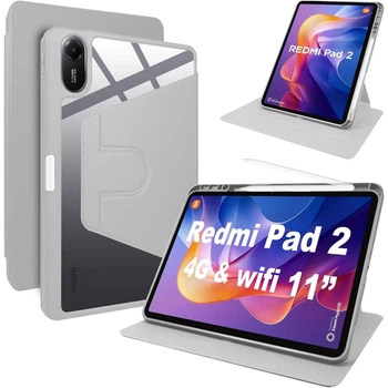 Чохол TPUCristal Pen holder 360 для Xiaomi Redmi Pad 2 2025 Сірий
