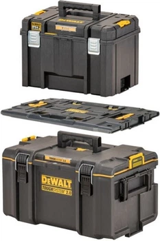 Zestaw skrzyń DeWalt TSTAK VI + DS300 TOUGHSYSTEM + adapter (DWST08017-9)