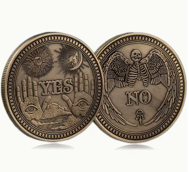 Сувенірна металева монета Yes/No (Так/Ні) монета для прийняття рішень