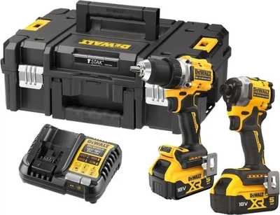 Набір електроінструментів DeWalt 18V XR DCD800 + DCF850 з 2 акумуляторами 5 Аг (DCK2051P2T-QW)