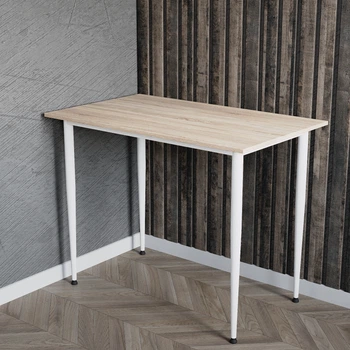 Стіл універсальний Prime Ferrum-decor 750x1200x600 Білий метал ДСП Дуб Сонома 16 мм (PRAIME14)