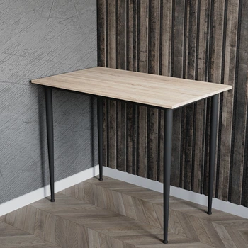 Стол универсальный Prime Ferrum-decor 750x1000x700 Черный металл ДСП Дуб Сонома 16 мм (PRAIM34)
