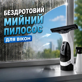 Беспроводной моющий пылесос для окон Window Vacuum Cleaner с аккумулятором