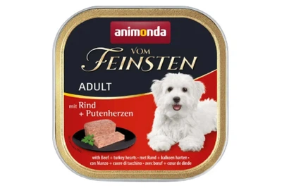 Корм для собак Adult with Beef and Turkey hearts с говядиной и индюшачьими сердечками 150 г Animonda