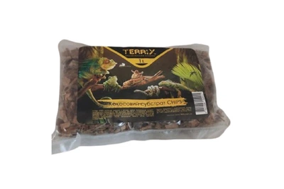 Прессованный кокосовый грунт для террариума Chips чипсы большие 1 л TerriX