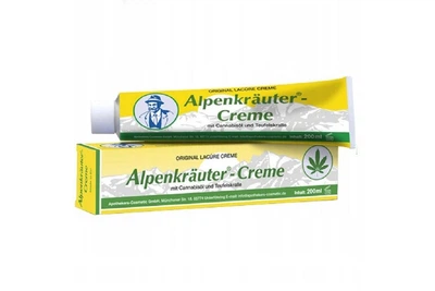 Крем Alpenkrauter-Creme для суставов с экстрактом конопли и лекарственных трав 200 мл Original Lacure