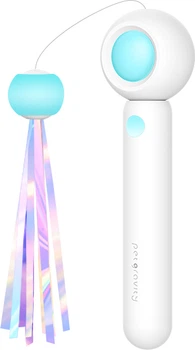 Интерактивная выдвижная удочка для кошек Petgravity с лазером Голубая (PG-CT053B)