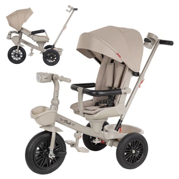 Детский Велосипед трехколесный TILLY FLASH (T-3812 BEIGE) складной руль