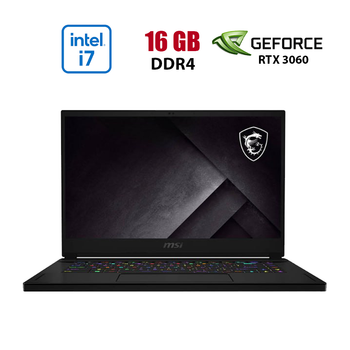 Игровой ноутбук MSI GS66 Stealth 10UE-269NEU / 15.6" (1920x1080) IPS / Intel Core i7-10750H (6 (12) ядер по 2.6 - 5.0 GHz) / 16 GB DDR4 / 1000 GB SSD / nVidia GeForce RTX 3060, 6 GB GDDR6, 192-bit / WebCam б/у