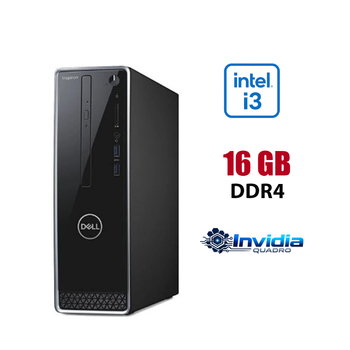 Компьютер Dell Inspiron 3470 SFF / Intel Core i3-9100 (4 ядра по 3.6 - 4.2 GHz) / 16 GB DDR4 / 256 GB SSD M.2 / nVidia Quadro P400, 2 GB GDDR5, 64-bit / Win 10 Home б/у