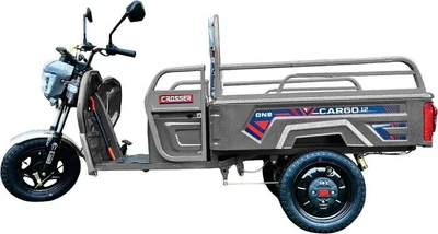 Грузовой электротрицикл Crosser CARGO 12 1000W 60V 32Ah (Серый)