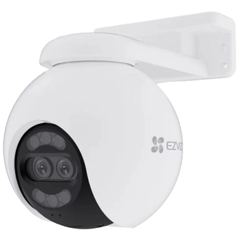 IP-видеокамера Ezviz CS-H80X с двойным объективом 8 МП + 2 МП 4 мм поддержка MicroSD до 512 ГБ Wi-Fi Белая