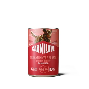 Влажный корм для собак Carnilove Turkey & Reindeer & Wildboar паштет с индейкой олениной и кабаном 400 г (MLZ2407353)
