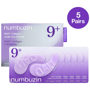 Патчи под глаза с коллагеном и пептидами NUMBUZIN No 9 NAD+ Collagen Under Eye Patches 5 пар (A1707)