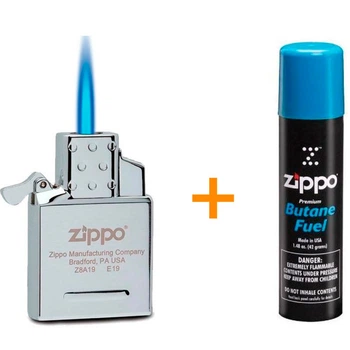Комплект Zippo Газовий інсерт до запальничок + Газ для запальничок