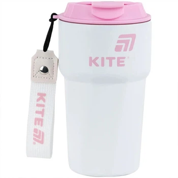 Термокухоль Kite 450 мл біло-рожевий K25-1220-3