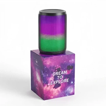 Компактная беспроводная Bluetooth колонка с LED RGB подсветкой и кнопочным управлением (PD5014)