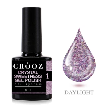 Светоотражающий гель-лак Crooz Crystal Sweetness №01 розовый 8 мл