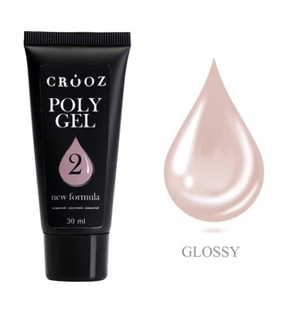 Полигель для ногтей Crooz PolyGel 02 нюдово-персиковый 30 мл