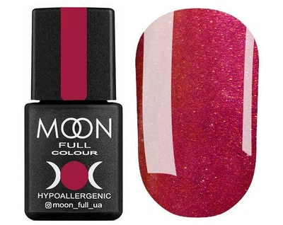 Гель-лак Moon Full Color 141 винный, микроблеск 8 мл