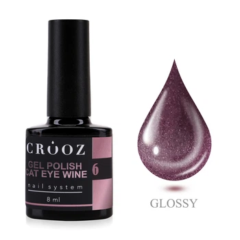 Гель-лак Crooz Wine Cat 06 Кошачий глаз винный магнитный 8 мл
