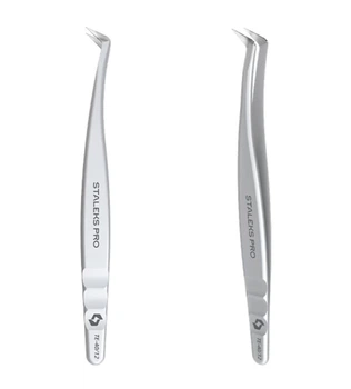 Пинцет для ресниц Staleks PRO Expert TE-40/12 башмачок L-образный 65