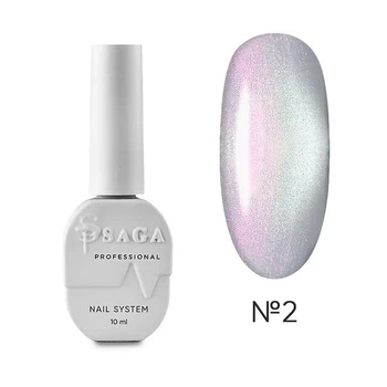 Гель-лак магнитный кошачий глаз Saga Silk Cat №02 розовый 10 мл