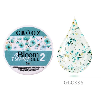 Гель с сухоцветами Crooz Bloom Flower №02 голубо-мятный 5 мл