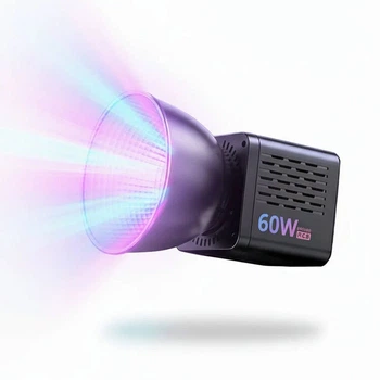 Студийный свет Ulanzi C60RGB 60 Вт RGB COB CRI 95+ 2500-6500K для видео и фотографии (6ED0B81EE247)