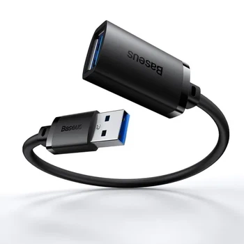 USB подовжувач Baseus AirJoy Series USB2.0 Extension кабель 0.5m B00631100111-00, черный