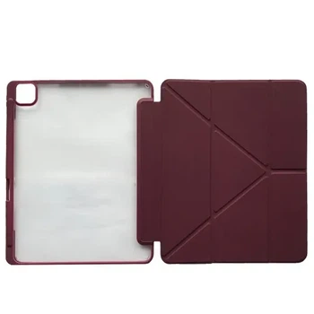 Чехол Smart Case Clear со стилусом для Apple iPad Air 13 2024/2025 Dark, красный