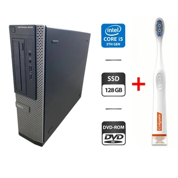 ПК Dell OptiPlex 3010 Desktop / Intel Core i5-3470 (4 ядра по 3.2 -3.6 GHz) / 8 GB DDR3 / 128 GB SSD / Intel HD Graphics 2500 / DVD-ROM б/у + Подарок Умная интерактивная зубная щетка Colgate Connect M1 / Bluetooth
