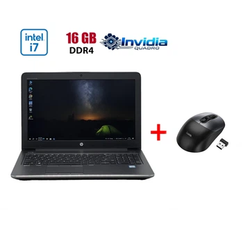 Мобильная рабочая станция Б-класс HP zBook 15 G3 / 15.6" (1920x1080) IPS / Intel Core i7-6820HQ (4 (8) ядра по 2.7 - 3.6 GHz) / 16 GB DDR4 / 480 GB SSD / nVidia Quadro M2000M, 4 GB GDDR5, 128-bit / WebCam б/у + Подарок Беспроводная мышь HOCO GM28