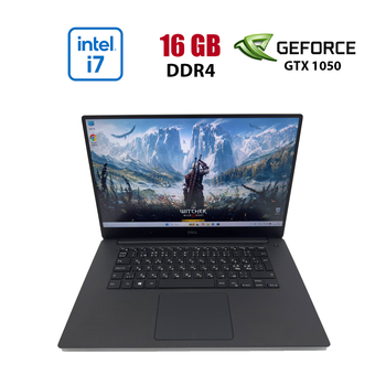 Ігровий ноутбук Dell XPS 15 9560 / 15.6" (1920x1080) IPS / Intel Core i7-7700HQ (4 (8) ядра по 2.8 - 3.8 GHz) / 16 GB DDR4 / 512 GB SSD / nVidia GeForce GTX 1050, 4 GB GDDR5, 128-bit / WebCam б/в
