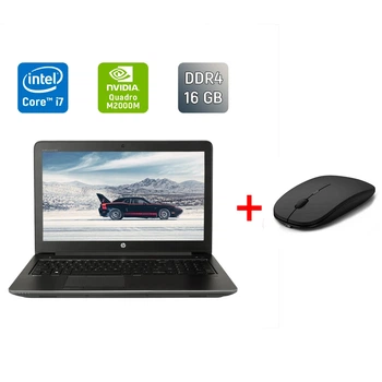 Мобильная рабочая станция Б-класс HP zBook 15 G3 / 15.6" (1920x1080) IPS / Intel Core i7-6820HQ (4 (8) ядра по 2.7 - 3.6 GHz) / 16 GB DDR4 / 256 GB SSD / nVidia Quadro M2000M, 4 GB GDDR5, 128-bit / WebCam / TouchID б/у + Подарок Беспроводная мышь / USB