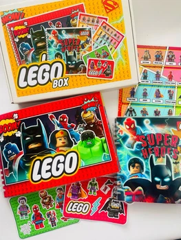 Подарунковий набір на липучках LEGO Super Heroes BOX (Лего Супергерої) (2 великі книги + стікери, 46 персонажів, зброя та локації