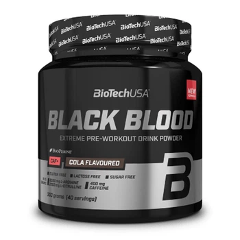 Передтренувальний комплекс із кофеїном Black Blood CAF+ BioTech, кола, 300 г