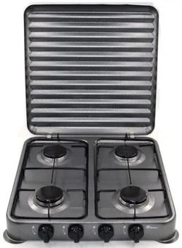 Газовая плита DOMOTEC MS-6604 настольная на 4 конфорки для кухни