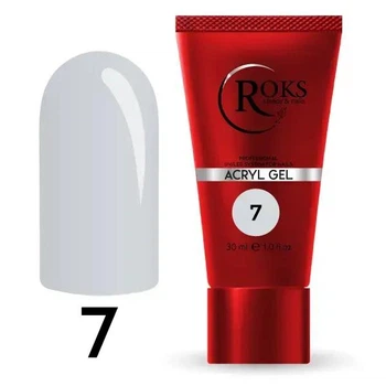 Acryl Gel - Без ТРО ROKS 30 мл №7 Молочний